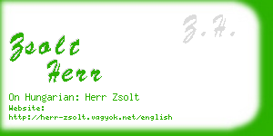 zsolt herr business card